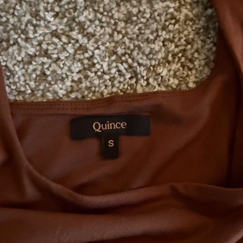 Quince Brown Midi Wrap Dress - Picture 7 of 8